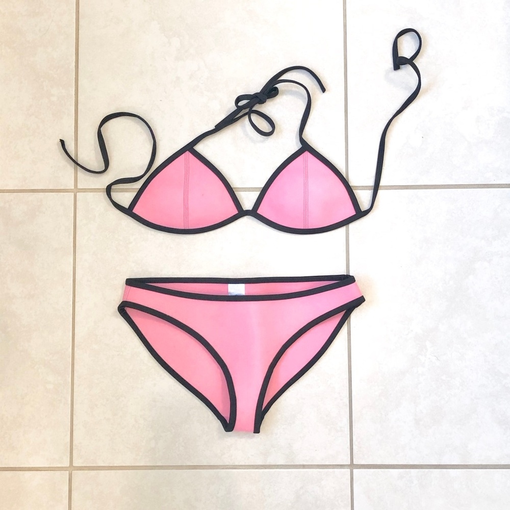 Triangle Scuba Neoprene Bikini (BRAND NEW!) Pink
